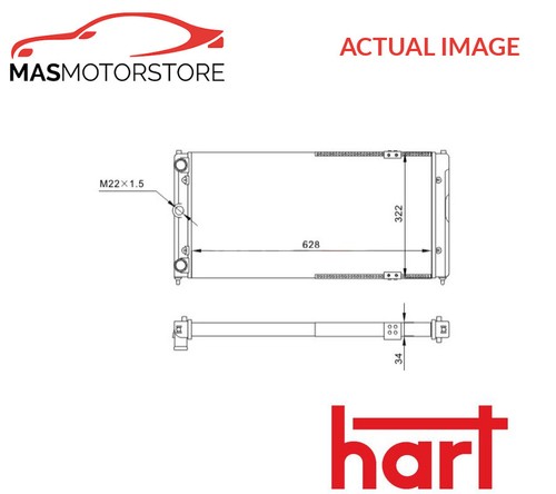 Engine cooling radiator - radiator, hart