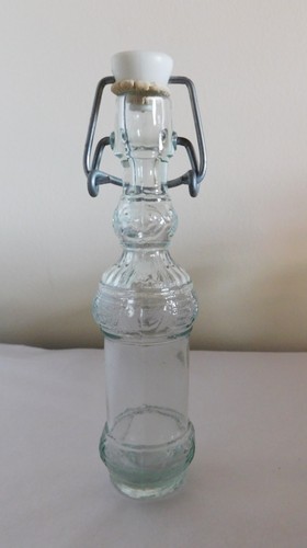 Small glass bottle with - small,