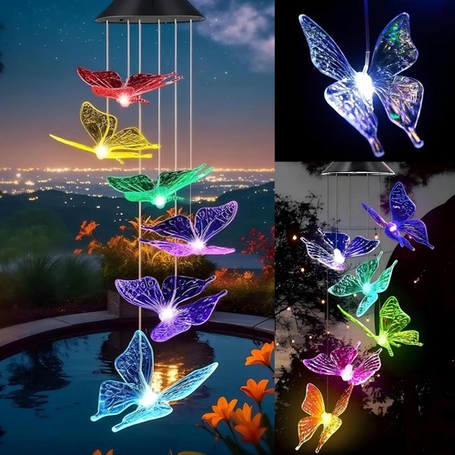 Solar wind chimes - solar, outdoor