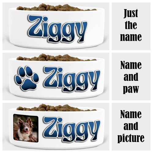 Personalised dog bowl - personalised, with