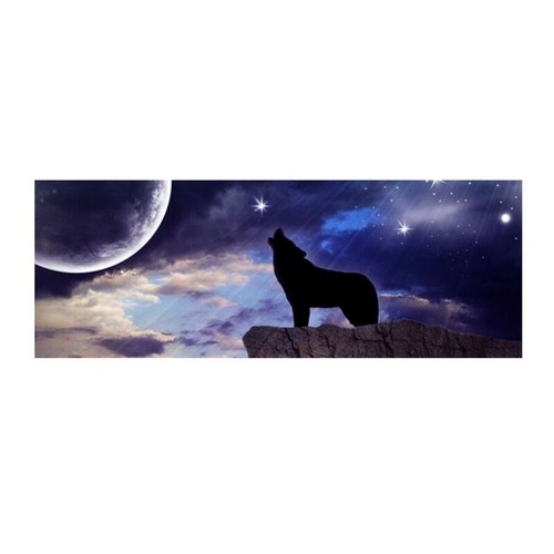 X58 wolf howling - 18“x58", sticker