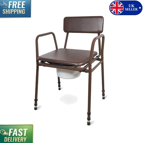 Padded commode chair with - chair,