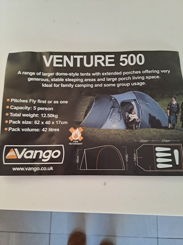 Vango venture 500 tent - venture,