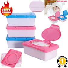Wet Wipes Dispenser Holder Tissue Storage Box Case W/ Home Office Lid Blue Pink