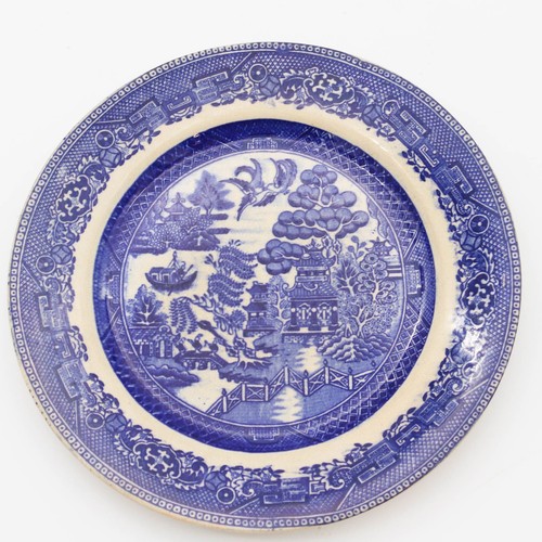 Blue willow salad plate - salad,