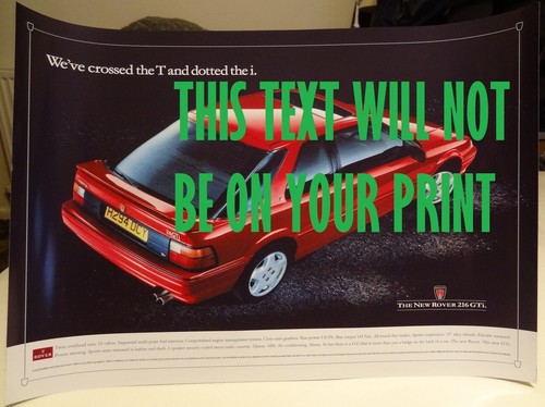 Rover 216gti poster print - rover,