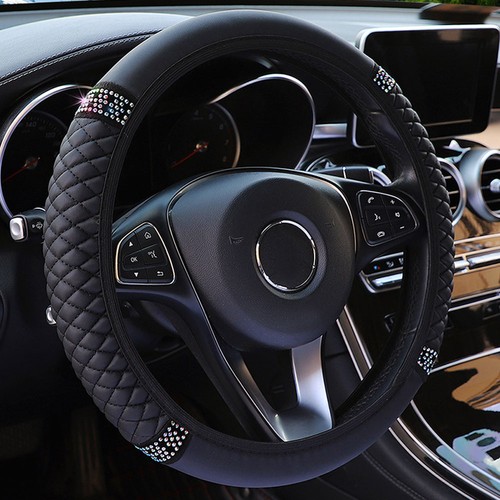 Black car leather diamond - leather,
