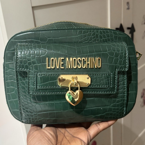 Love moschino green faux - green,