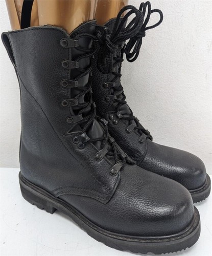 Black leather steel toe - black,