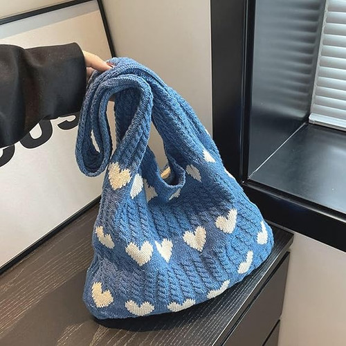 Boho heart crochet - heart, bag