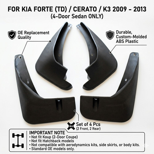 Pcs mud flaps fits for - 4,