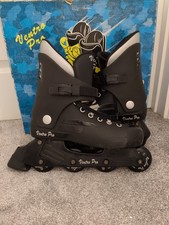 Ventro Pro Inline Roller Skates Black, Unisex, Size UK 7/Eu 41