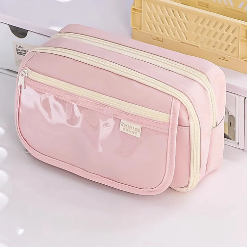 Pink pencil case - pink,