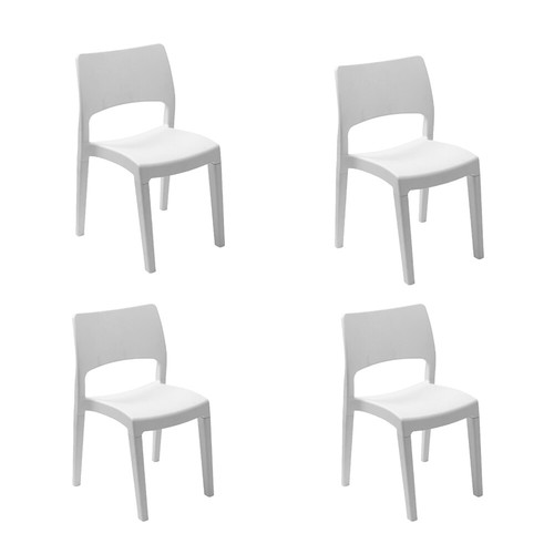 White black stackable - black, plastic