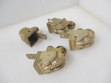 Vintage Brass Furniture Castors Trolley Table Wheels Old Lion Paw Feet Antique