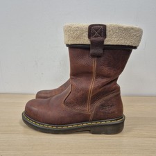Dr Martens Rosa Steel Toe Sherpa Fur Lined Mid Calf Work Farm Rigger Boots Uk 7