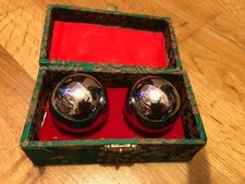 Chinese Baoding Stress Worry Health Relief Balls Vintage Chiming Style Green 302