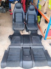 MERCEDES C CLASS FRONT AND REAR AMG SEAT SET HALF LEATHER ELECTRIC W204 2015
