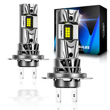 NOVSIGHT 2x H7 LED Headlight Bulbs Kit High Low Beam 6500K Super White No Error