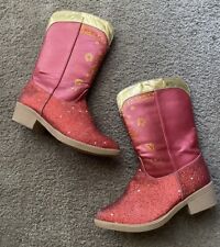 DISNEY STORE TOY STORY JESSIE GIRLS  COSTUME RED SPARKLE BOOTS SZ 2/3-FREE SHIP