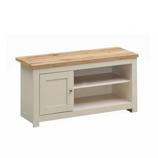 Oak TV Unit Modern Cabinet Stand Entertainment Open Shelf