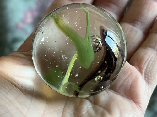 Large pale green brown glass - green,