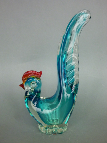 Murano glass pheasant figurine - murano,
