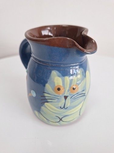 Studio pottery cat jug hand - studio,