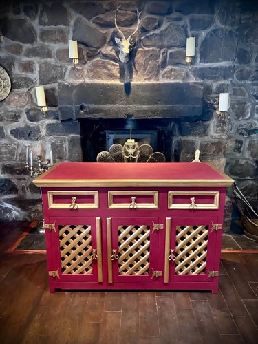 Red sideboard chinese eastern - sideboard,