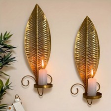Wall Mounted Candle Holder Set 2pcs Decorative Sconce Bracket Home Decor