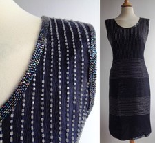 Vintage 90s Beaded Dress After Six Ronald Joyce fits a Size 8 (Altered)