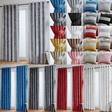 Pair Crushed Velvet Curtains