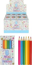 HENBRANDT Mini Kids Colouring Pencils Pack of 6 Assorted 6 count (Pack 6) 