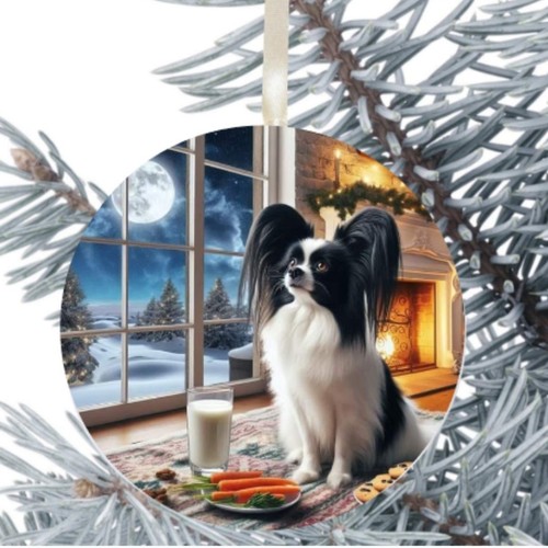 Papillon dog hanging - dog, bauble