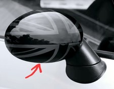 Wing Mirror Cover Caps Dark Union Jack pair for MINI MK3 F56 Hatch e.t.c UK