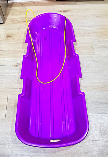 Plastic snow sled toboggan - plastic,