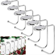 1/6x Christmas Stocking Hanger Holder Mantle Hooks Fireplace Clip Home Decors
