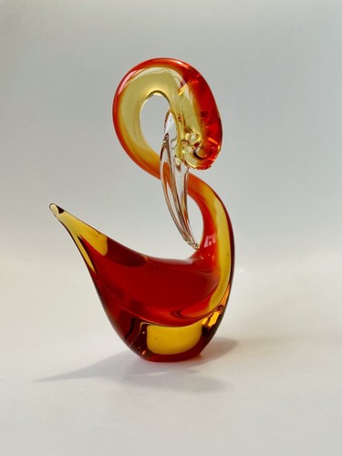 Vintage murano glass swan - vintage,