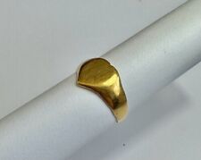 Mens Solid 9ct Yellow Gold Hallmarked Signet Ring 375 Jewellery Gift Size: T