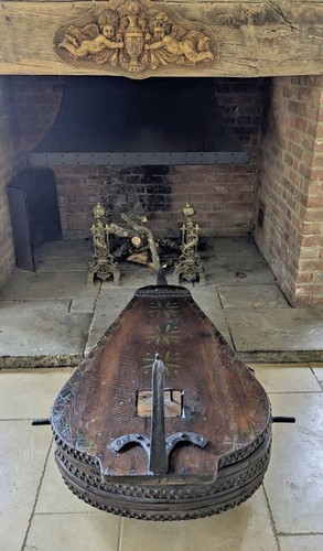 Antique blacksmiths bellows - blacksmiths,