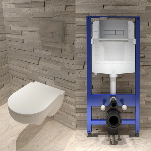 Aica round rimless wall - round, hung