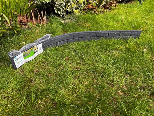 Garden curve lawn - garden, stone