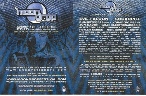 Moon drop music festival flyer - moon,