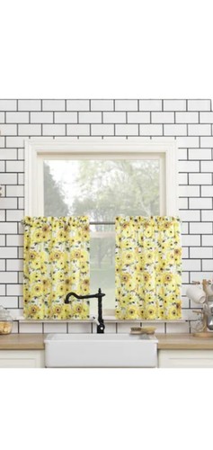 Sunflower print semi sheer - sunflower, semi-sheer