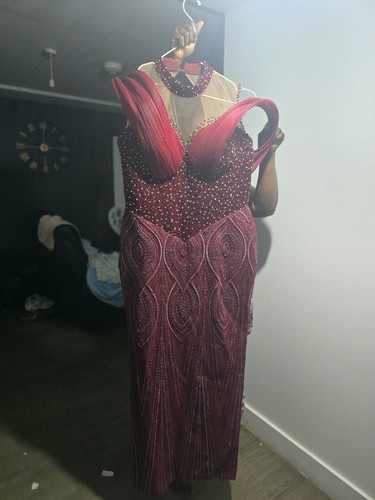 Elegant burgundy beaded - elegant,