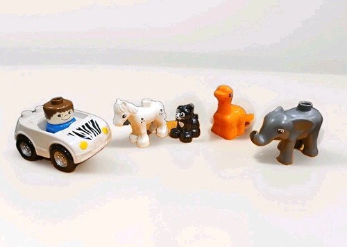 Lego duplo white black zebra - lego, &