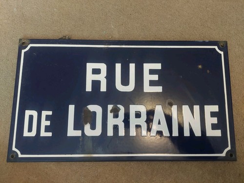 Vintage french enamel street - french,