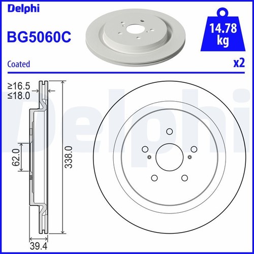 Brake disc delphi bg5060c - brake,