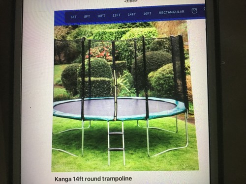 Kanga trampoline round - ft,