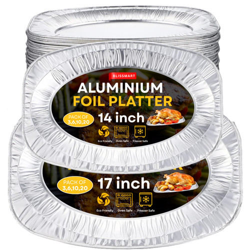 Aluminium serving platters - aluminium,